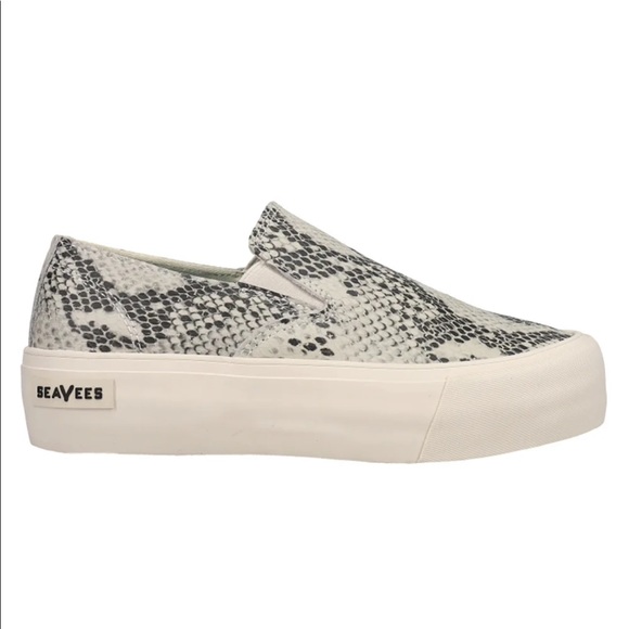 SeaVees Baja Slip On Mulholland Platform Snake Sneakers - Picture 1 of 7